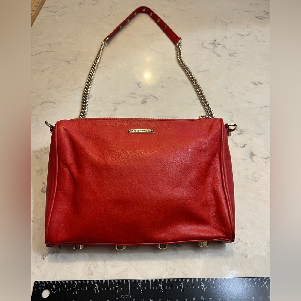Rebecca Minkoff Red Crossbody Bag with Chain Strap